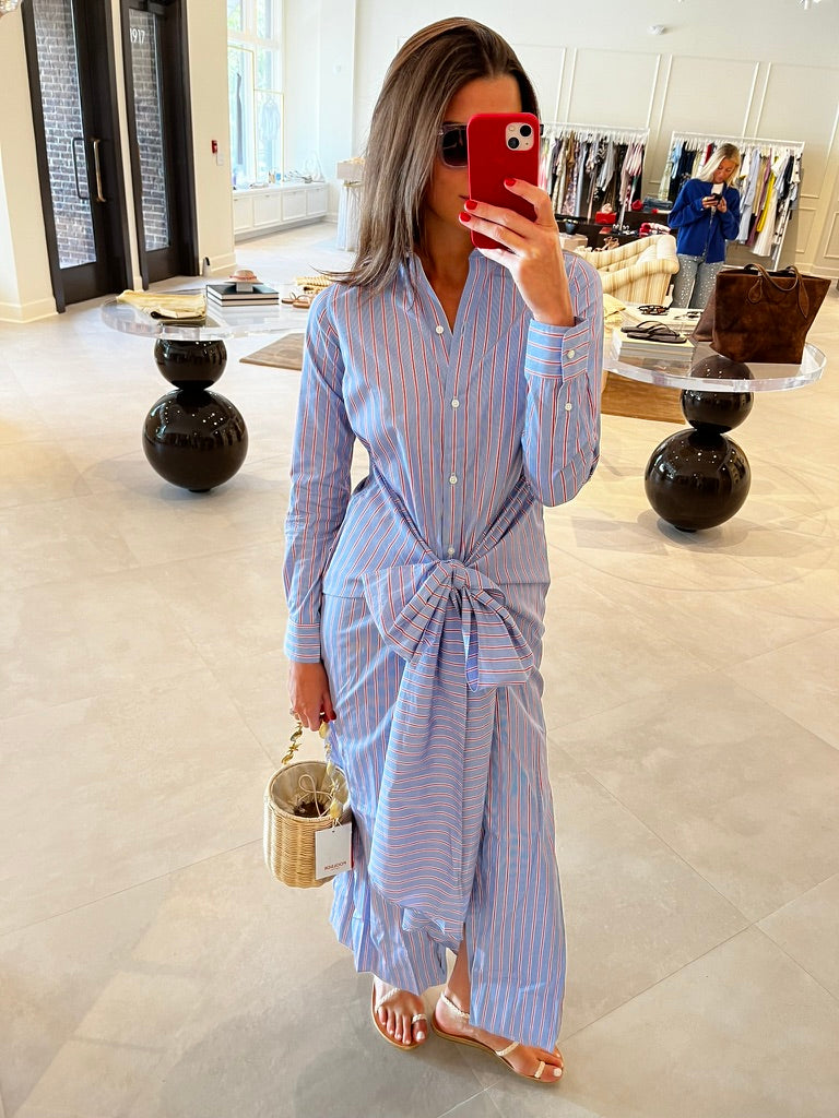 Maxi Tie-Waist Shirtdress