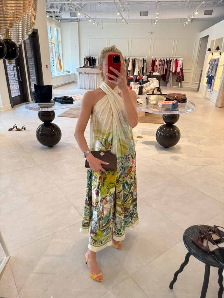 Jungle Boogie Silk Halter Dress