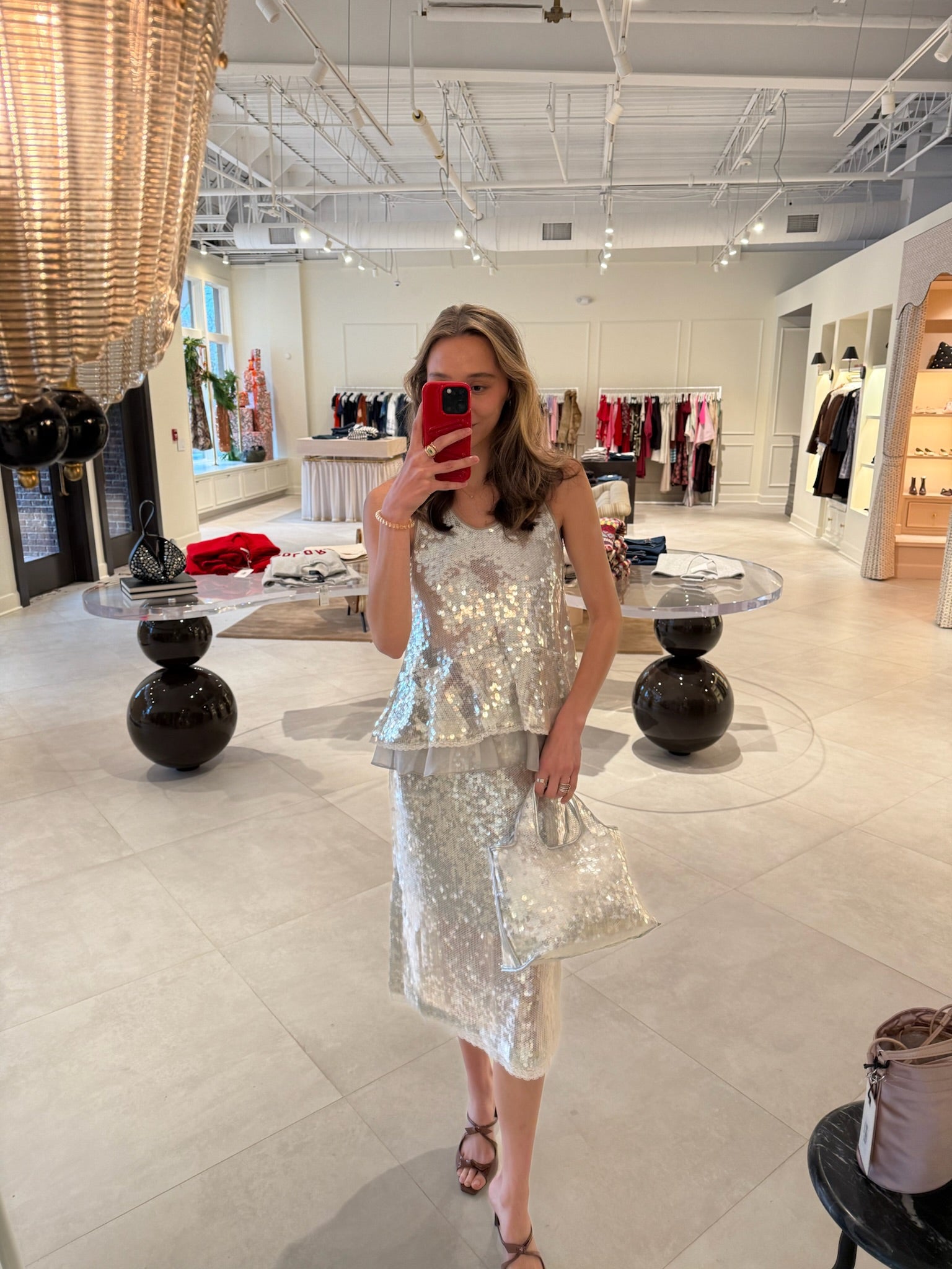 Sequin Flounce Tank