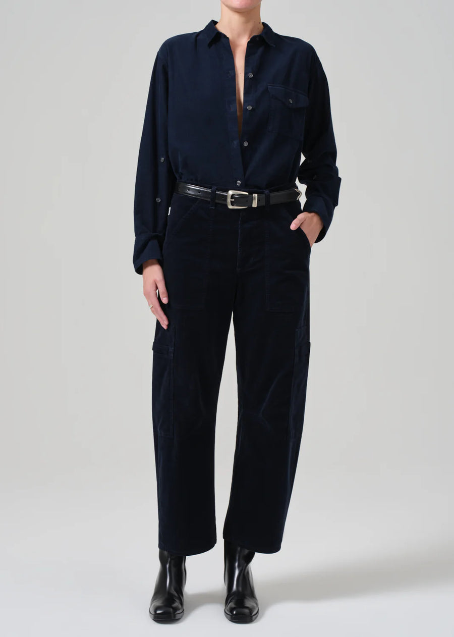 Marcelle Low Slung Cargo Corduroy Pant