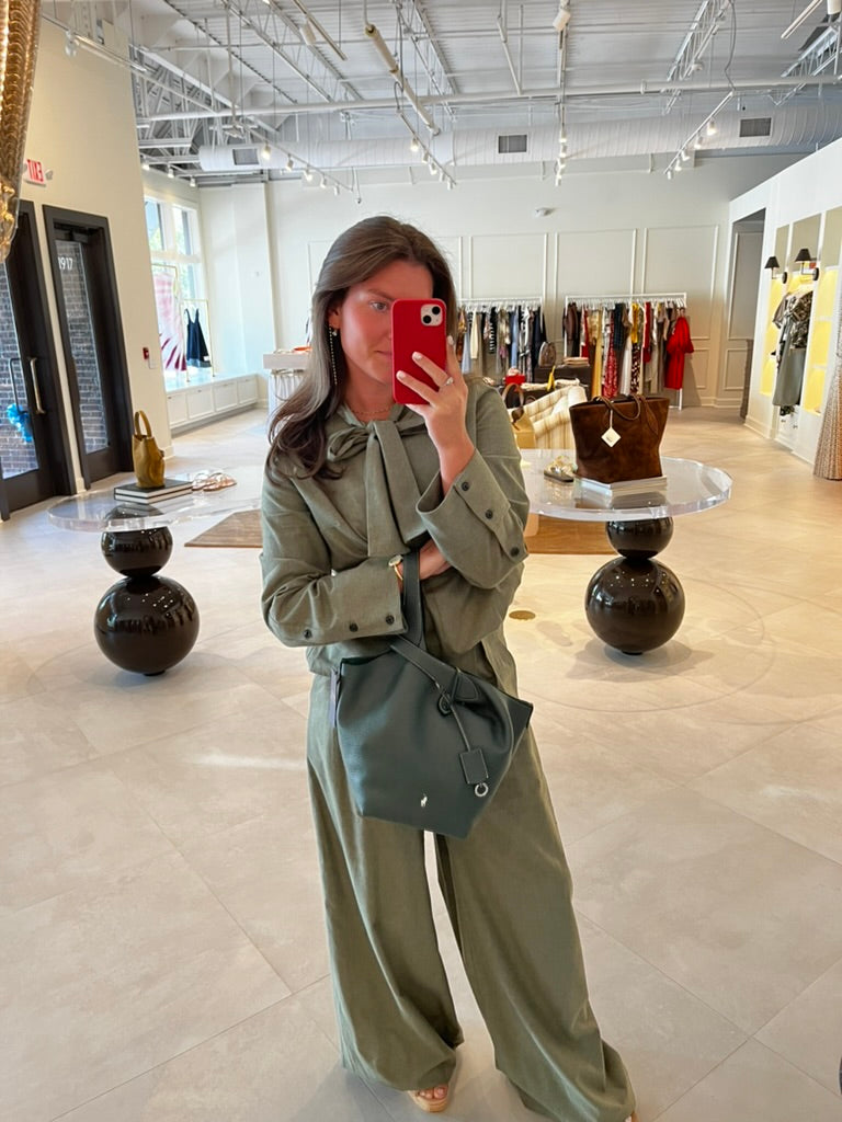 Scarf Long Sleeve Blouse