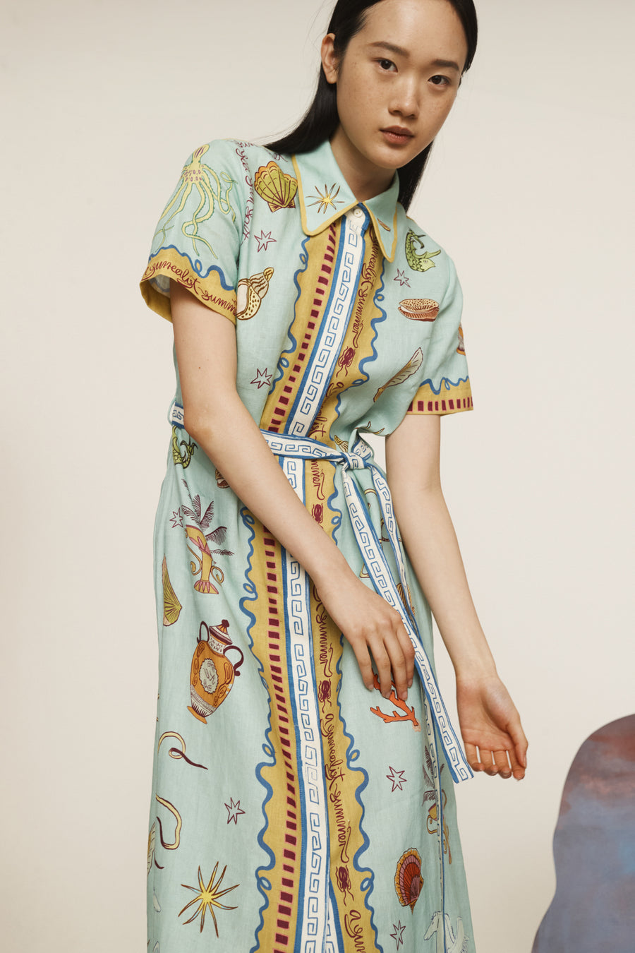 Surrealist Summer Shirtdress