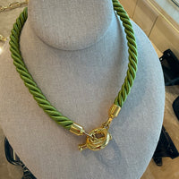 Green Cord with Gold Barre
