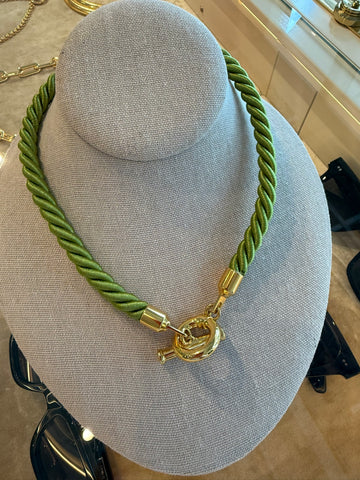 Green Cord with Gold Barre