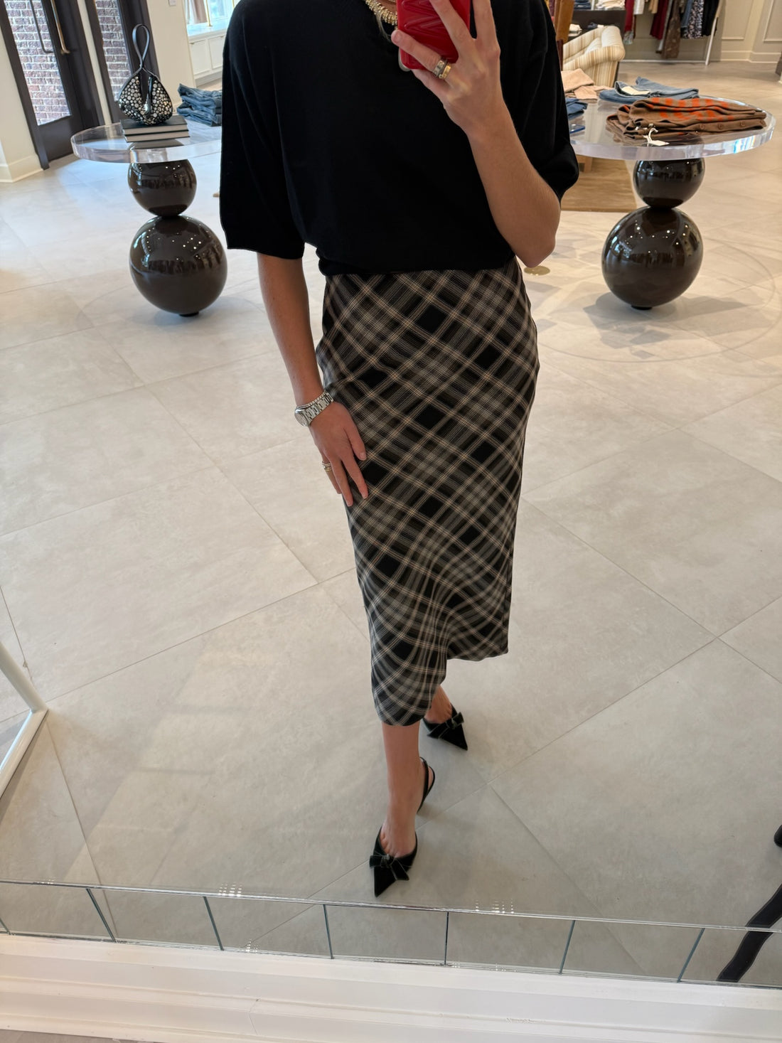 Easy Plaid Bias Skirt