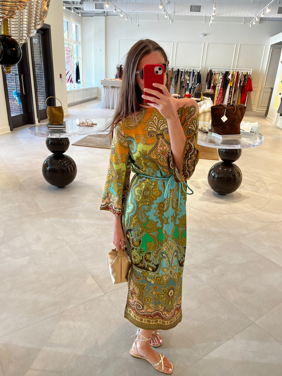 Clemenza Silk Midi Dress
