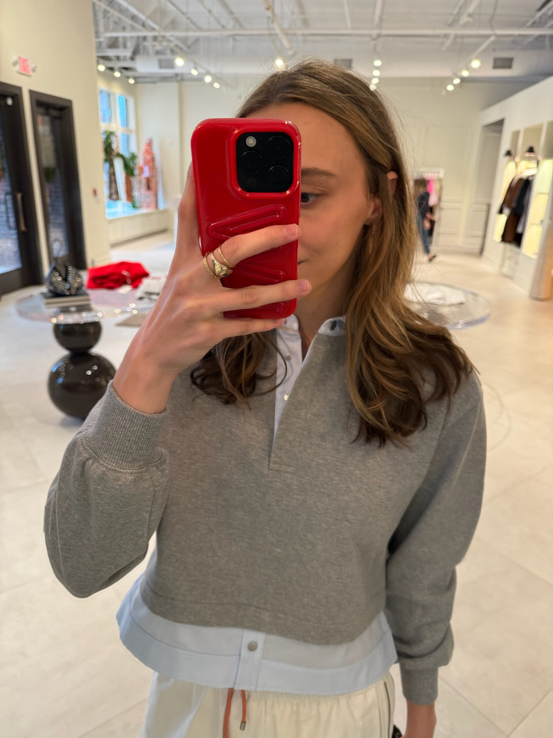 Cropped Shirting Polo