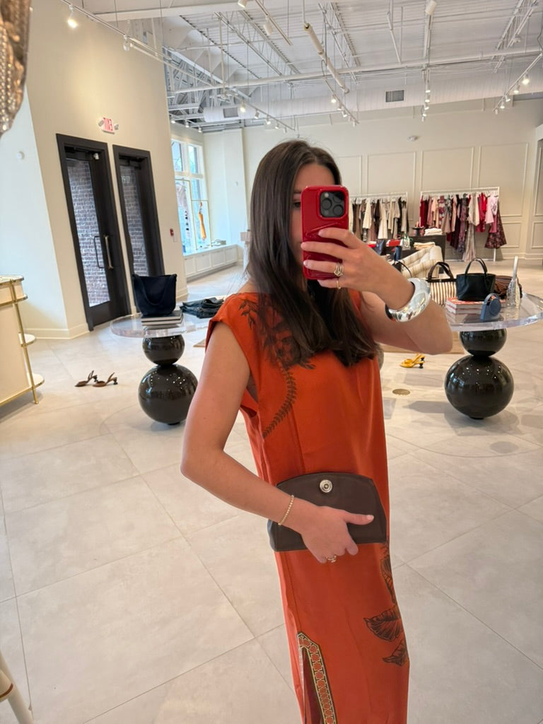 Monkey Dance Silk Midi Dress