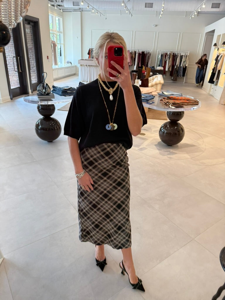 Easy Plaid Bias Skirt