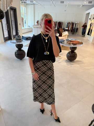Easy Plaid Bias Skirt