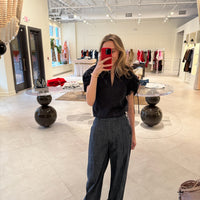 Denim Double Pleat Pant