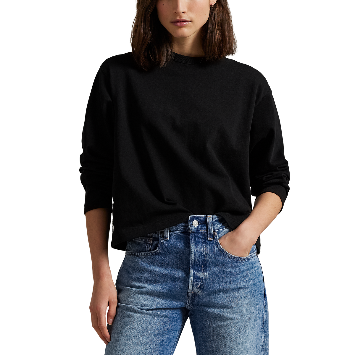Cropped Long Sleeve Tee
