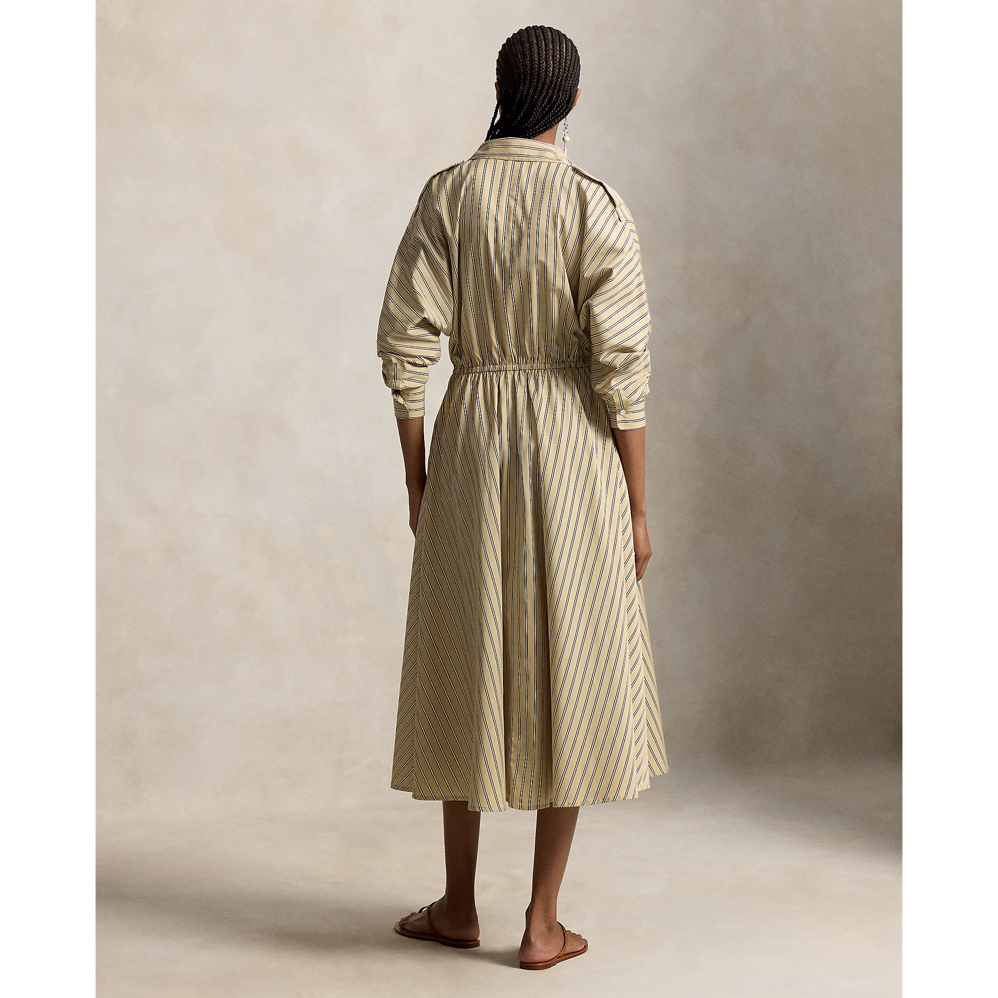 Striped Utility Shirtdress Shirtdress