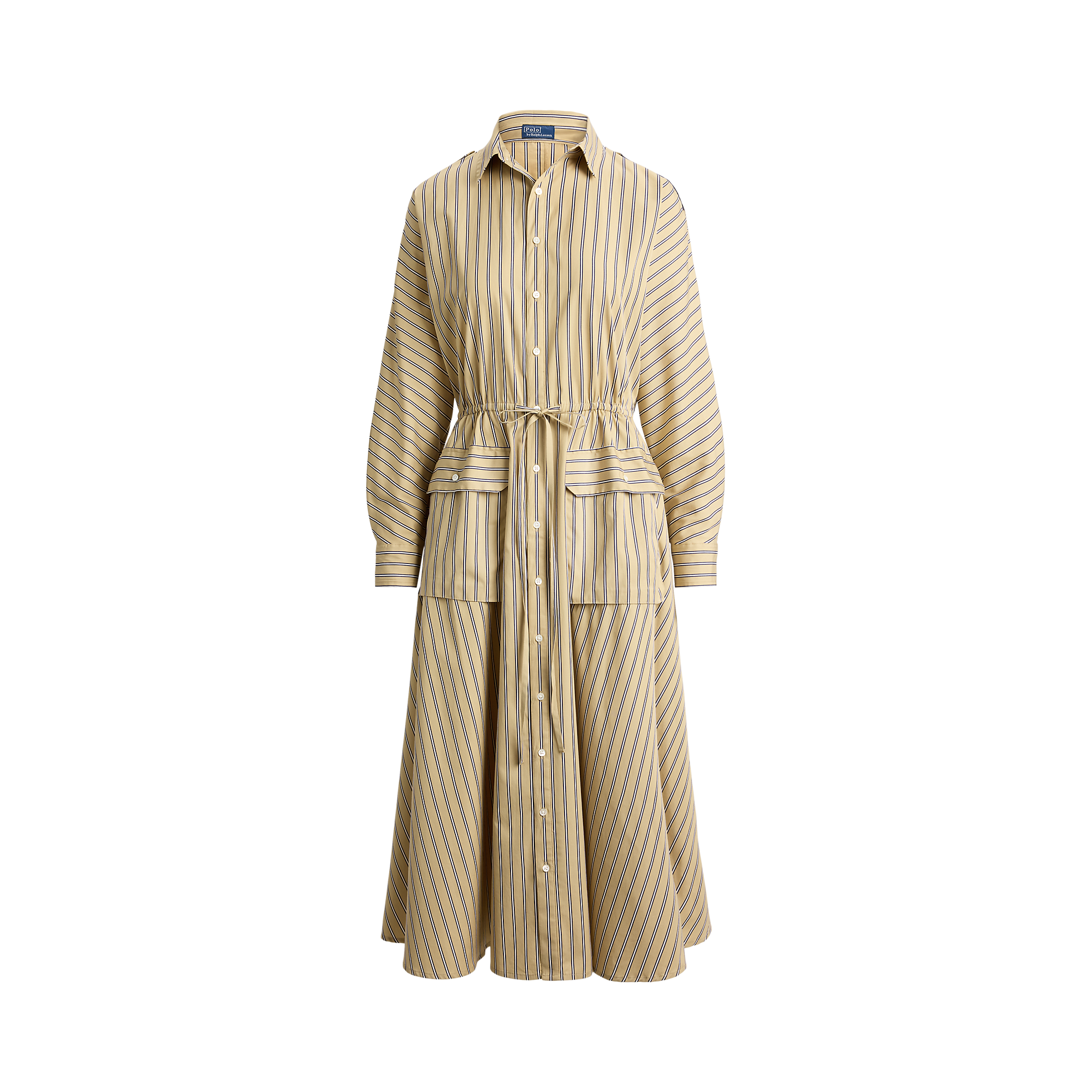 Striped Utility Shirtdress Shirtdress