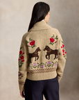 Intarsa Knit Shawl Cardigan