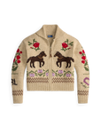 Intarsa Knit Shawl Cardigan