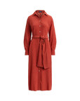 Printed Tie-Back Shirtdress
