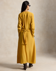 Tie-Front Crepe Dress