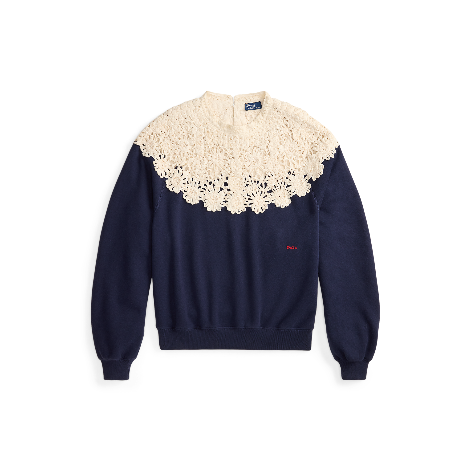 Lace Yoke Sweatshirt