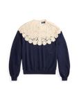Lace Yoke Sweatshirt