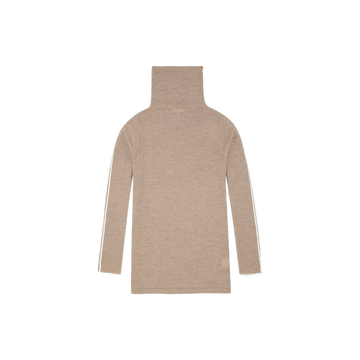 Tipped Superfine Funnel-Neck Sweater