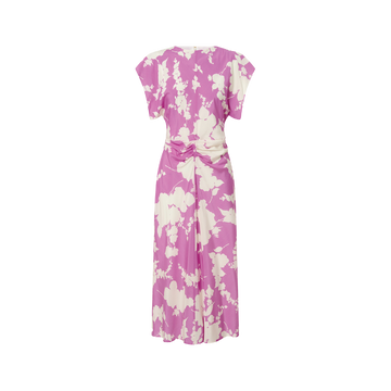 Silhouette Print Silk Dress