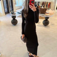 Ribbed Turtleneck Dress