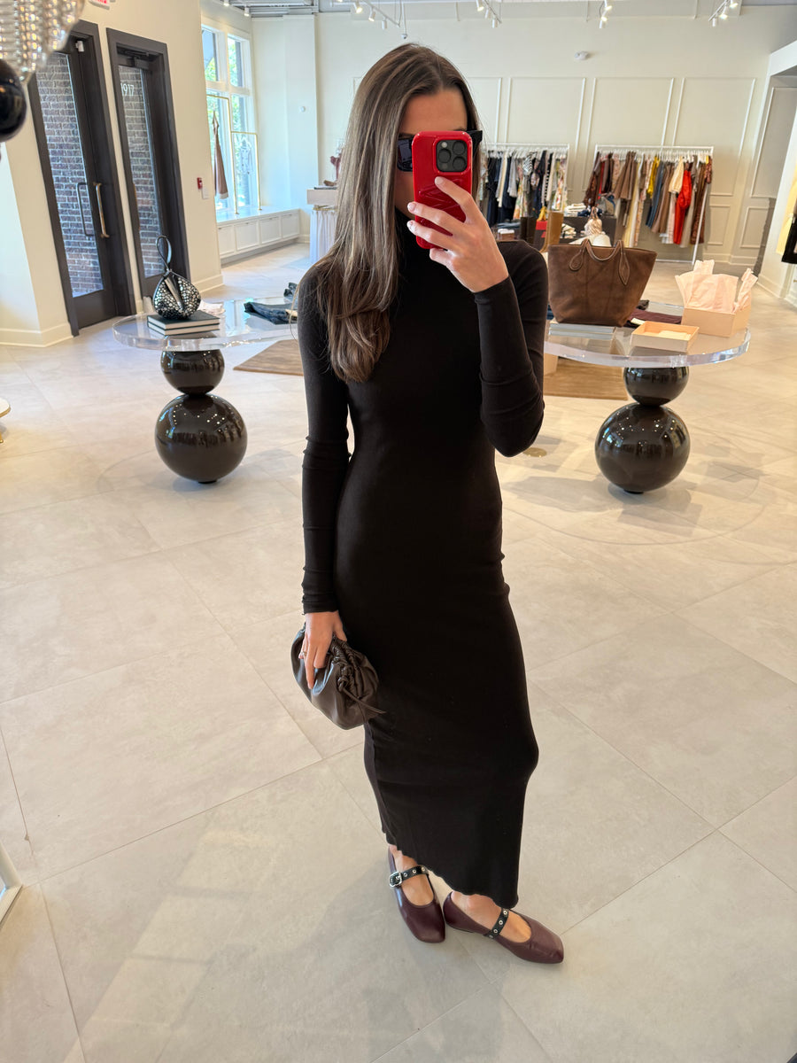 Ribbed Turtleneck Dress