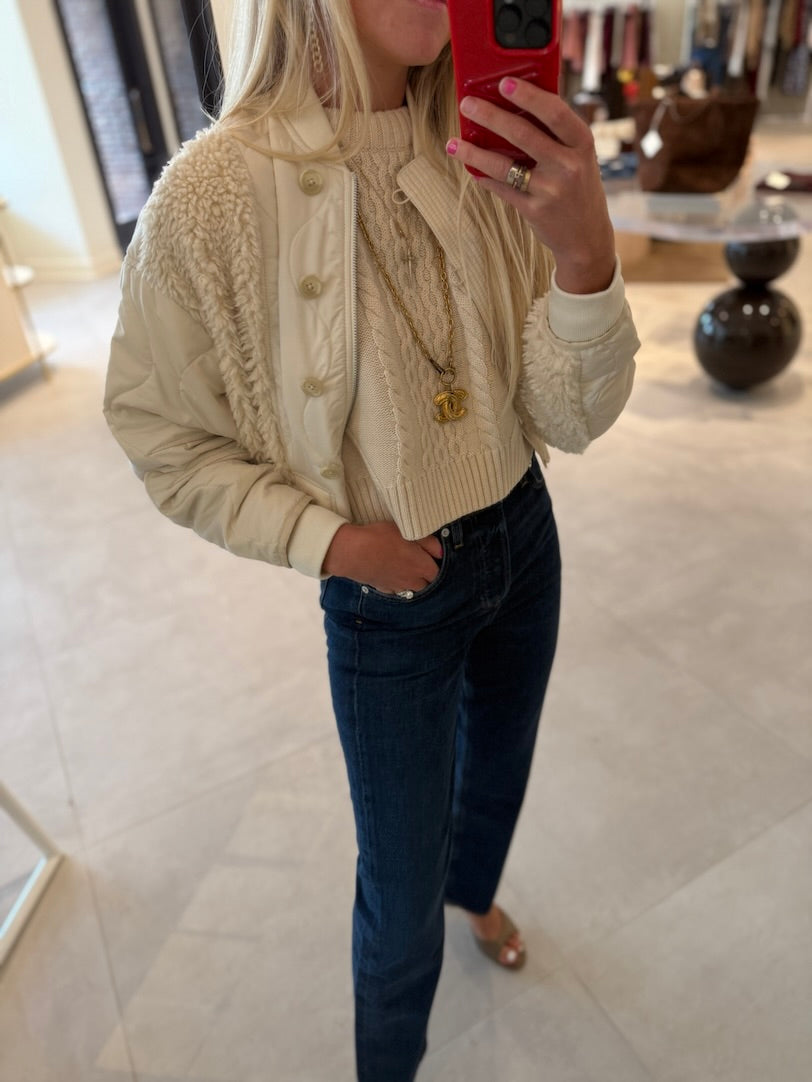 Cropped Sherpa Jacket