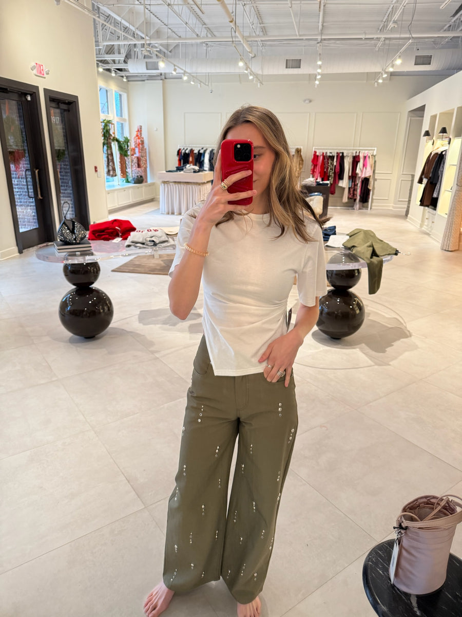 Wide Leg Embellished Pant