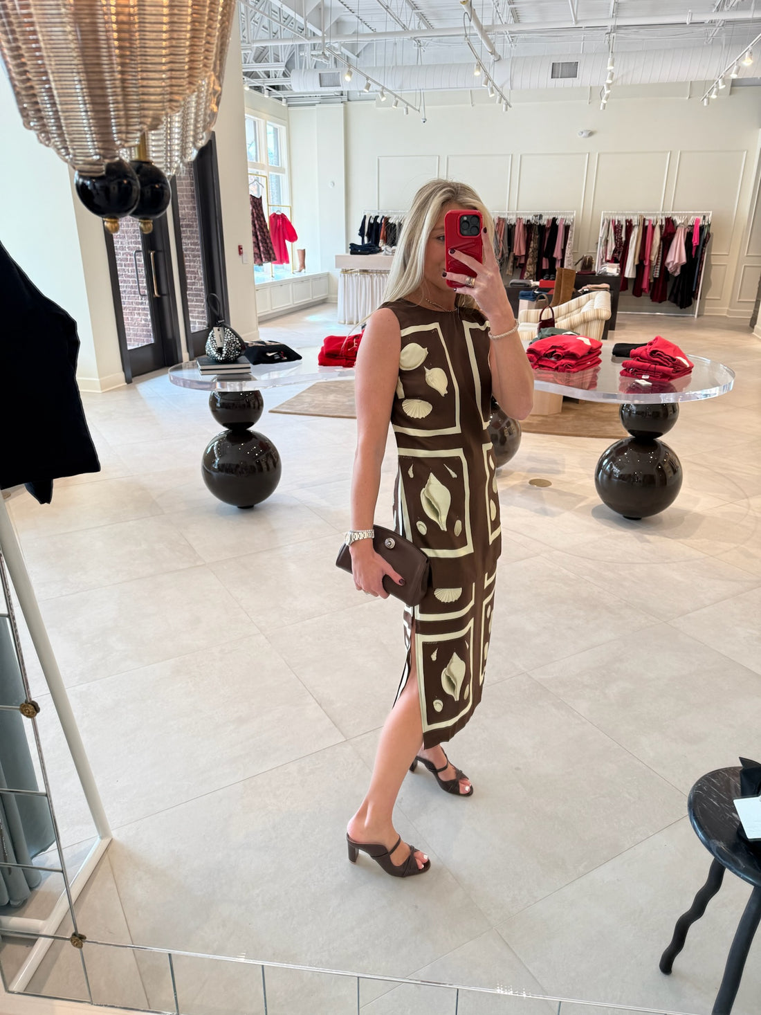 Graphic Shell Slip Skirt