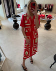 Graphic Shell Slip Skirt