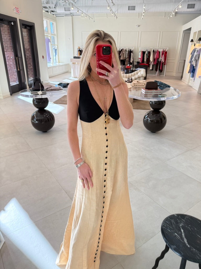 Row, Row, Row Your Buttons Dress
