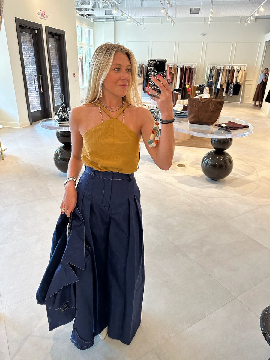 Wide Leg Pleat Pleat Pants