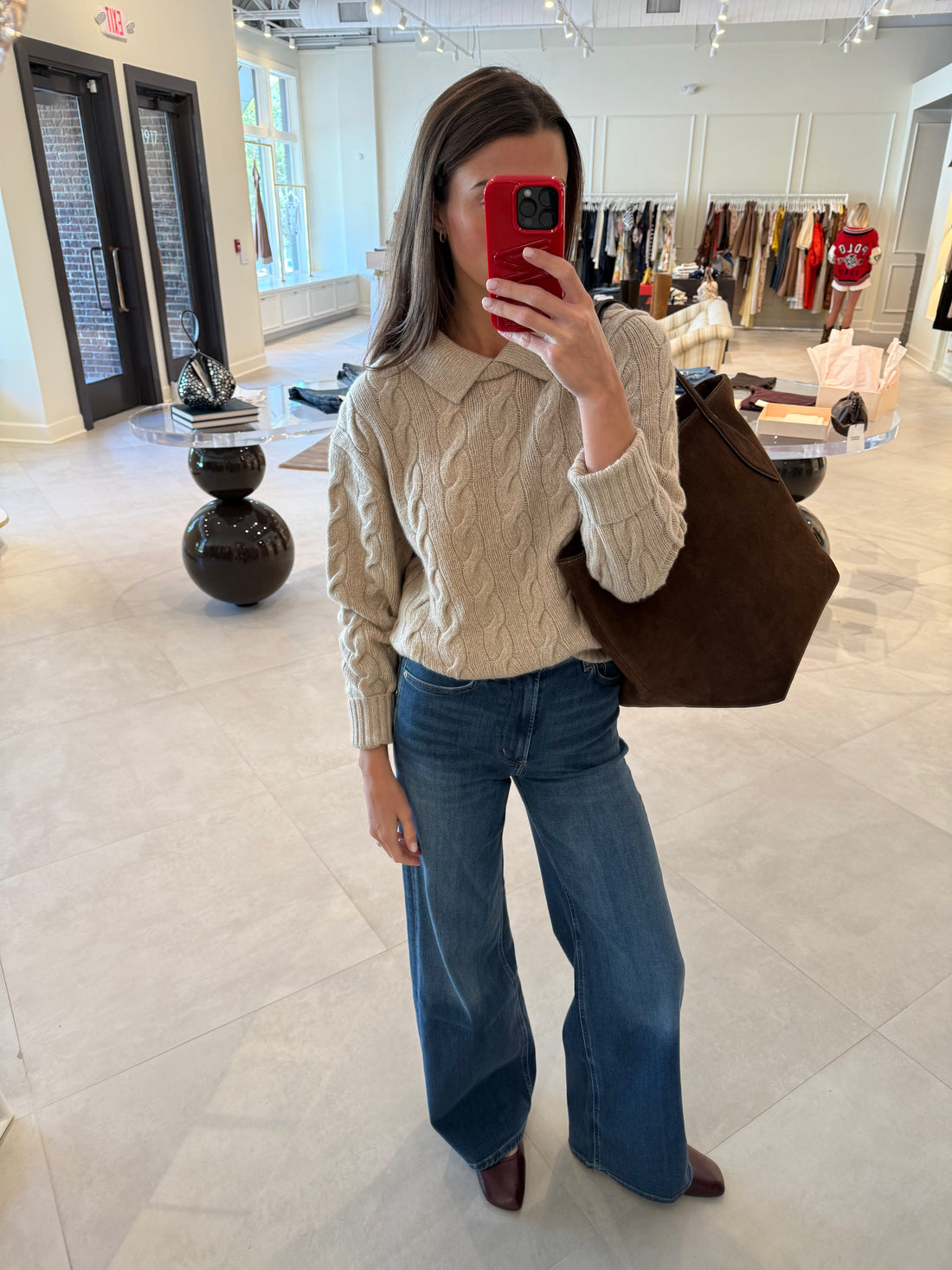 Cable Collar Sweater
