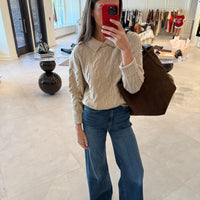 Cable Collar Sweater