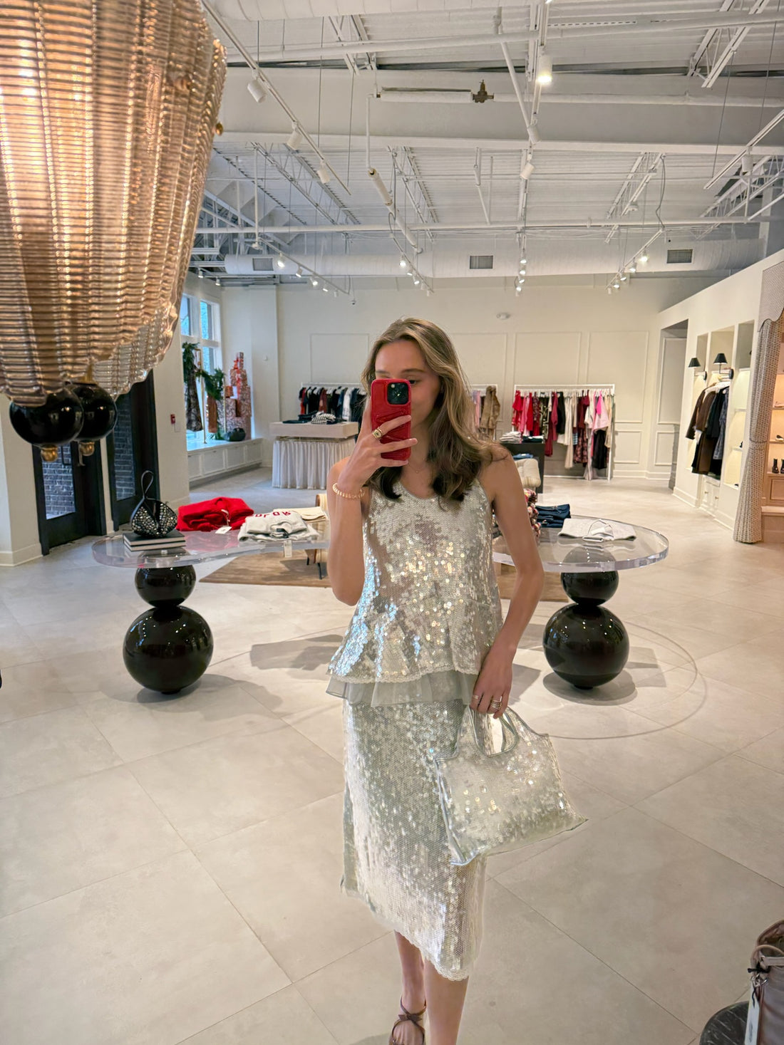 Sequin Pull On Skirt