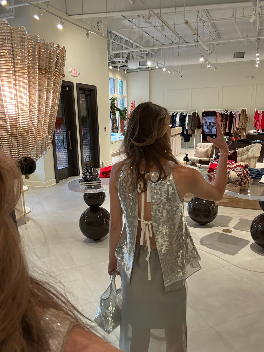 Sequin Pull On Skirt