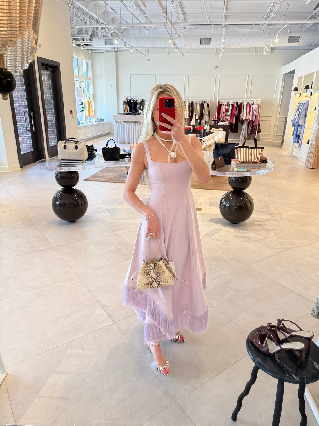 Emine Fringe Hem Dress