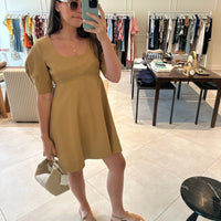 Bustier Puff Sleeve Mini Dress