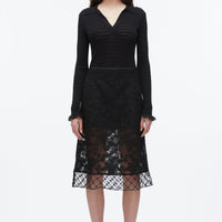 Organza Midi Skirt