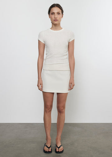Puckered Cap Sleeve Tee