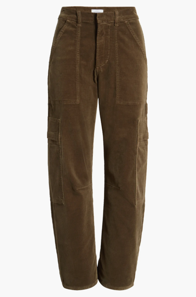 Marcelle Low Slung Cargo Corduroy Pant