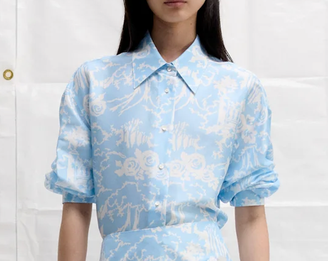 Garden Toile Silk Shirt