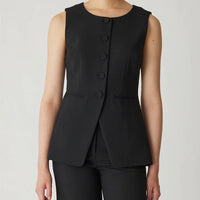 Refined Suiting Button Front Vest