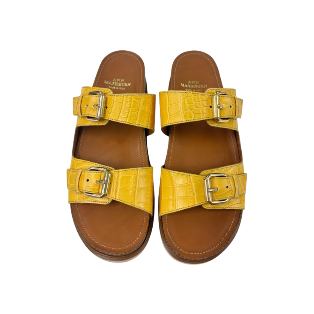 Double Buckle Platform Slide