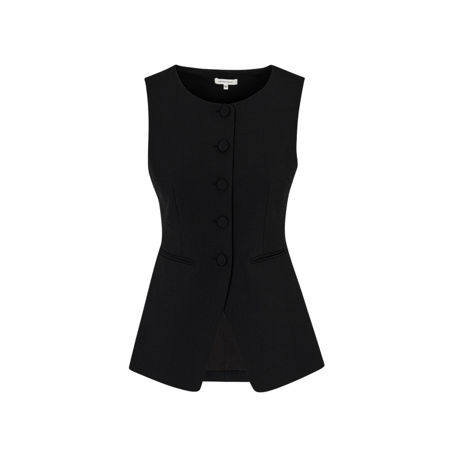 Refined Suiting Button Front Vest