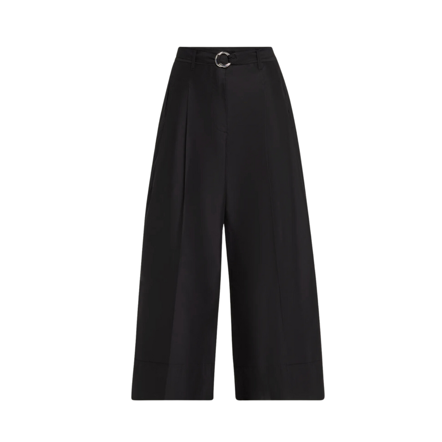 Double Pleat Cropped Pants