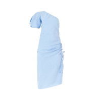 One Shoulder Puff Sleeve Dress