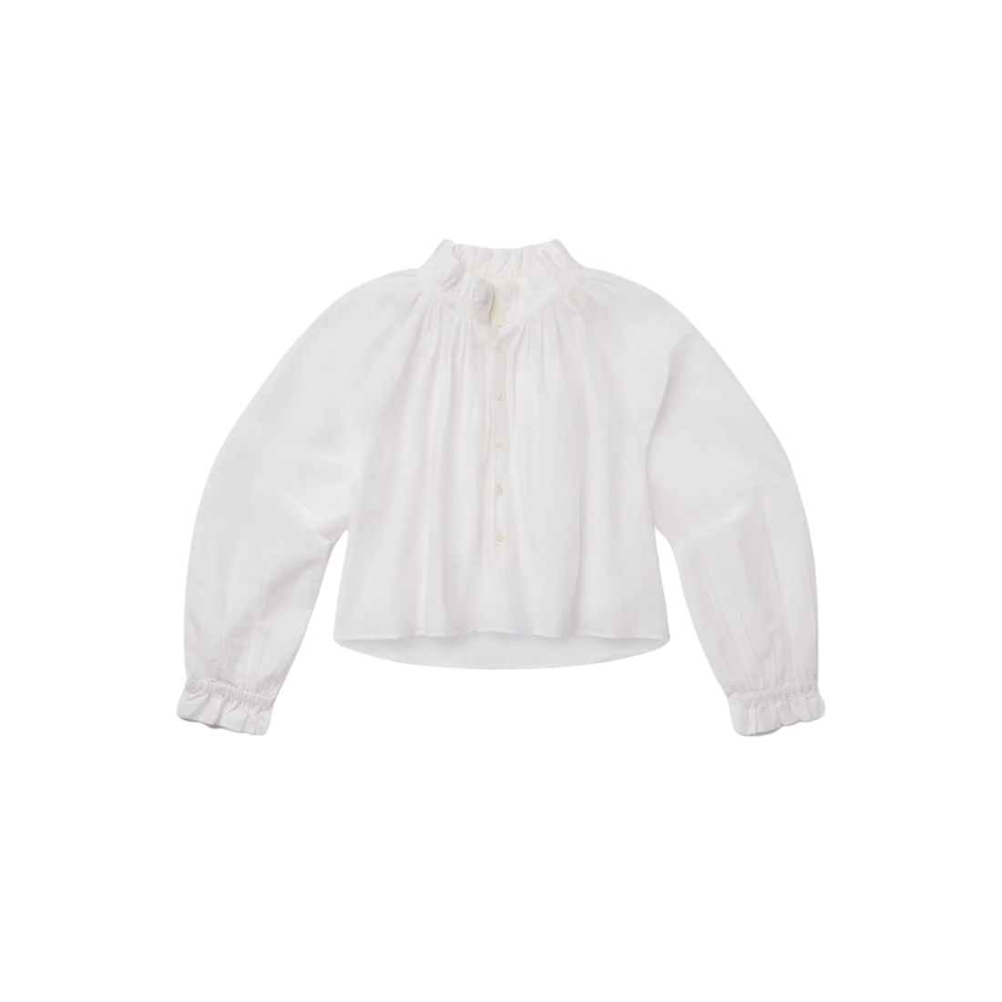 Iris Ruffled Top in White